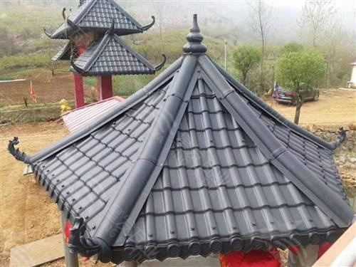彩色仿古一體瓦墻頭瓦 古建圍墻瓦中式門頭琉璃瓦 贛州asa合成樹脂瓦廠家生產(chǎn)銷售
