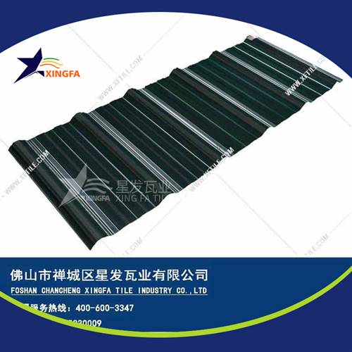 新型材料屋面建材墨綠色防腐瓦 大型畜牧業鋼結構廠房用梯形塑料瓦 pvc塑鋼瓦贛州廠家批發價格